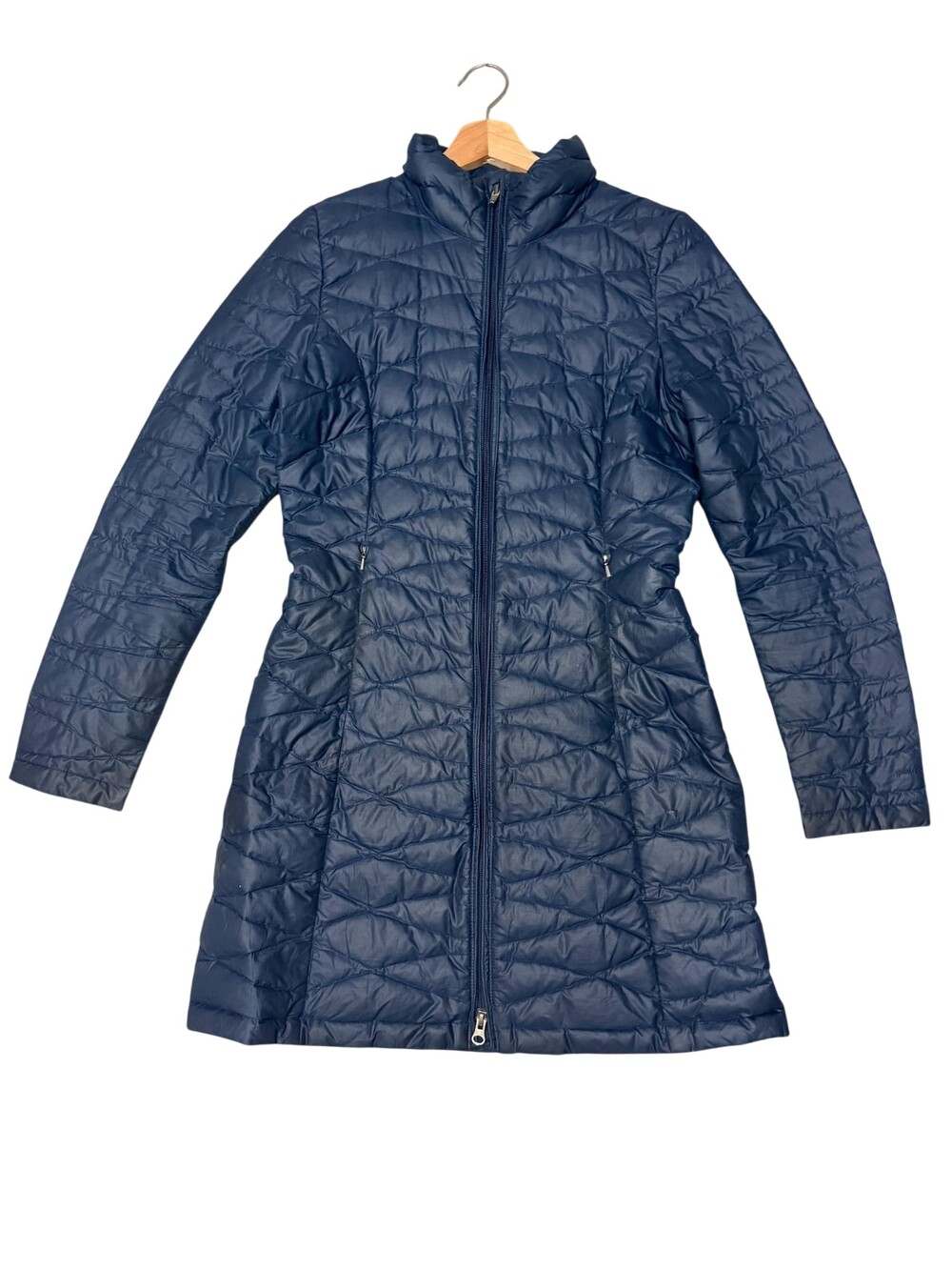 Patagonia Puffer Coat Womens Small Blue Quilted Insulated Full Zip Parka
